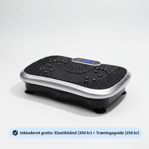 Vibrationstræner - inkluderet gratis elastikbånd og træningsguide